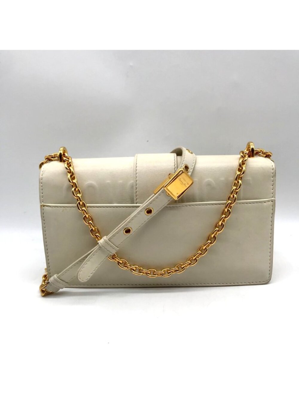 Christian Dior Chalk Leather 30 Montaigne East West Shoulder Bag - Picture 2 of 11